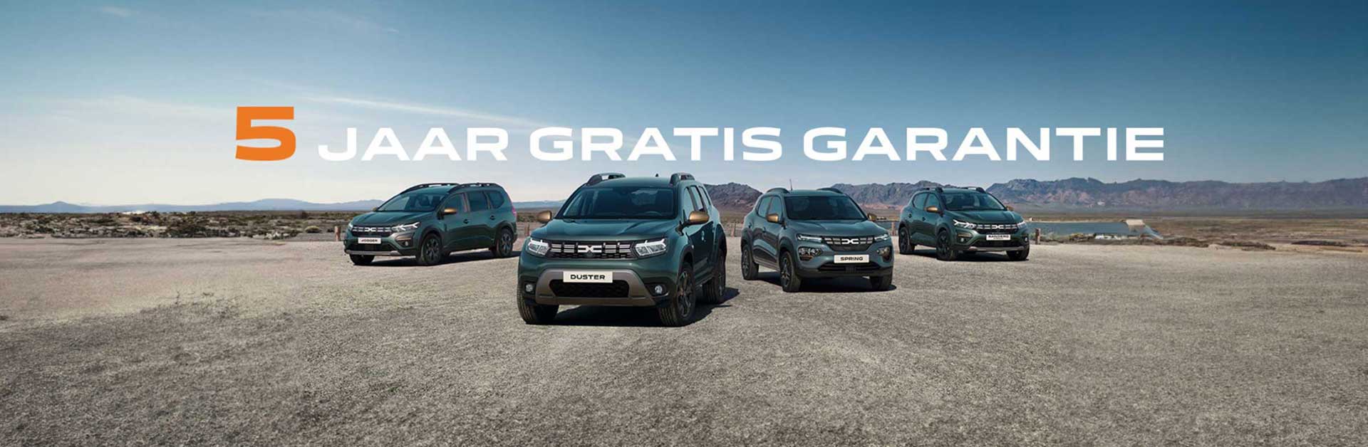 Dacia actie 5 jaar garantie